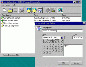 TCCS Personal Scheduler